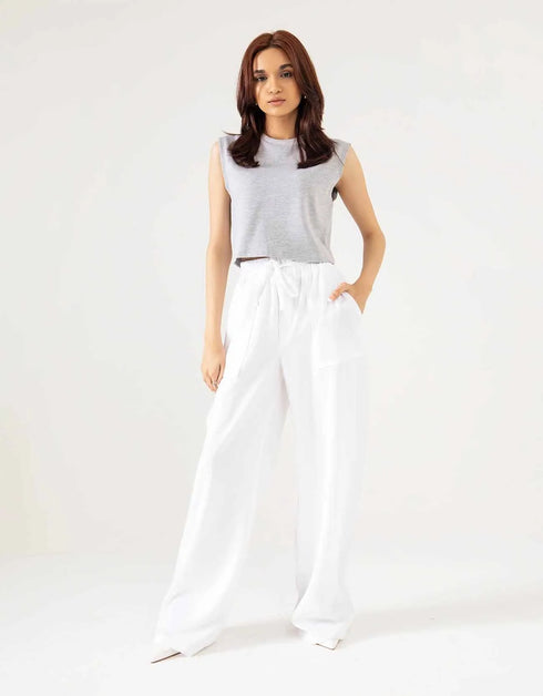 WIDE LEG PANAMA TROUSER